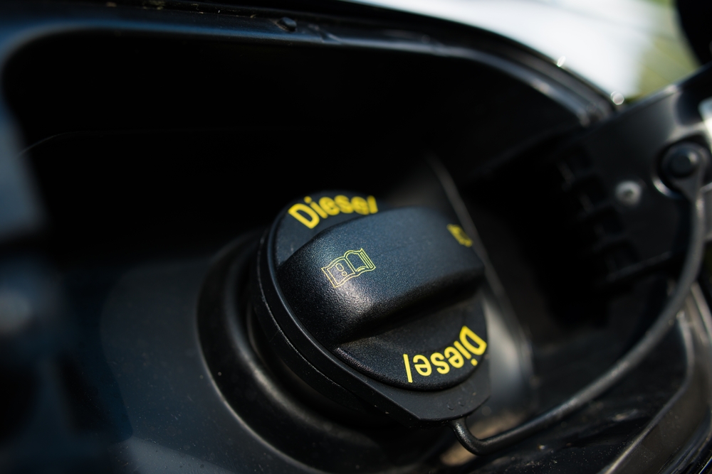 Diesel fuel cap on new diesel  car